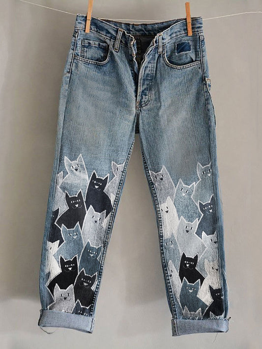 Women's Vintage Cats Casual Pants