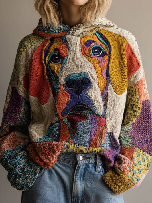 Women's Artistic dog Vintage Tops