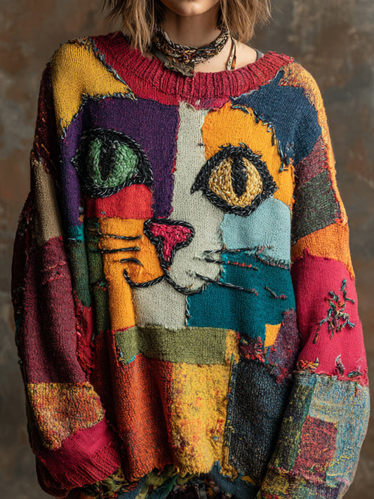 Women's Art Cat Vintage Tops